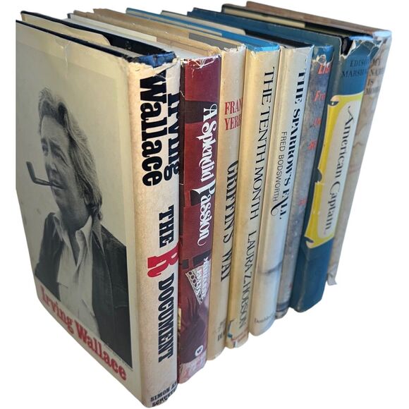 Antique Vintage Hardcover Ornate Books Shelf Home Decor Prop Set Staging 8 Lot - Picture 10 of 16